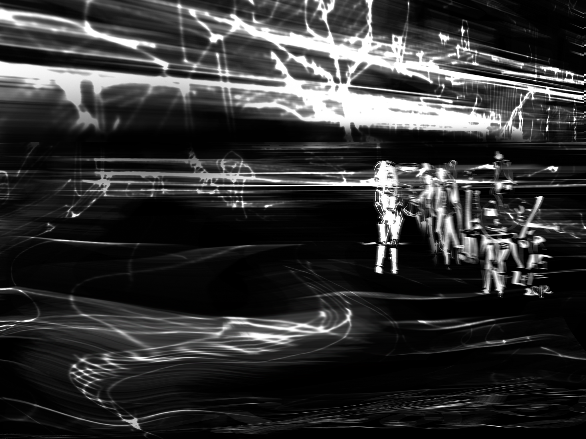 Night street — light and motion study