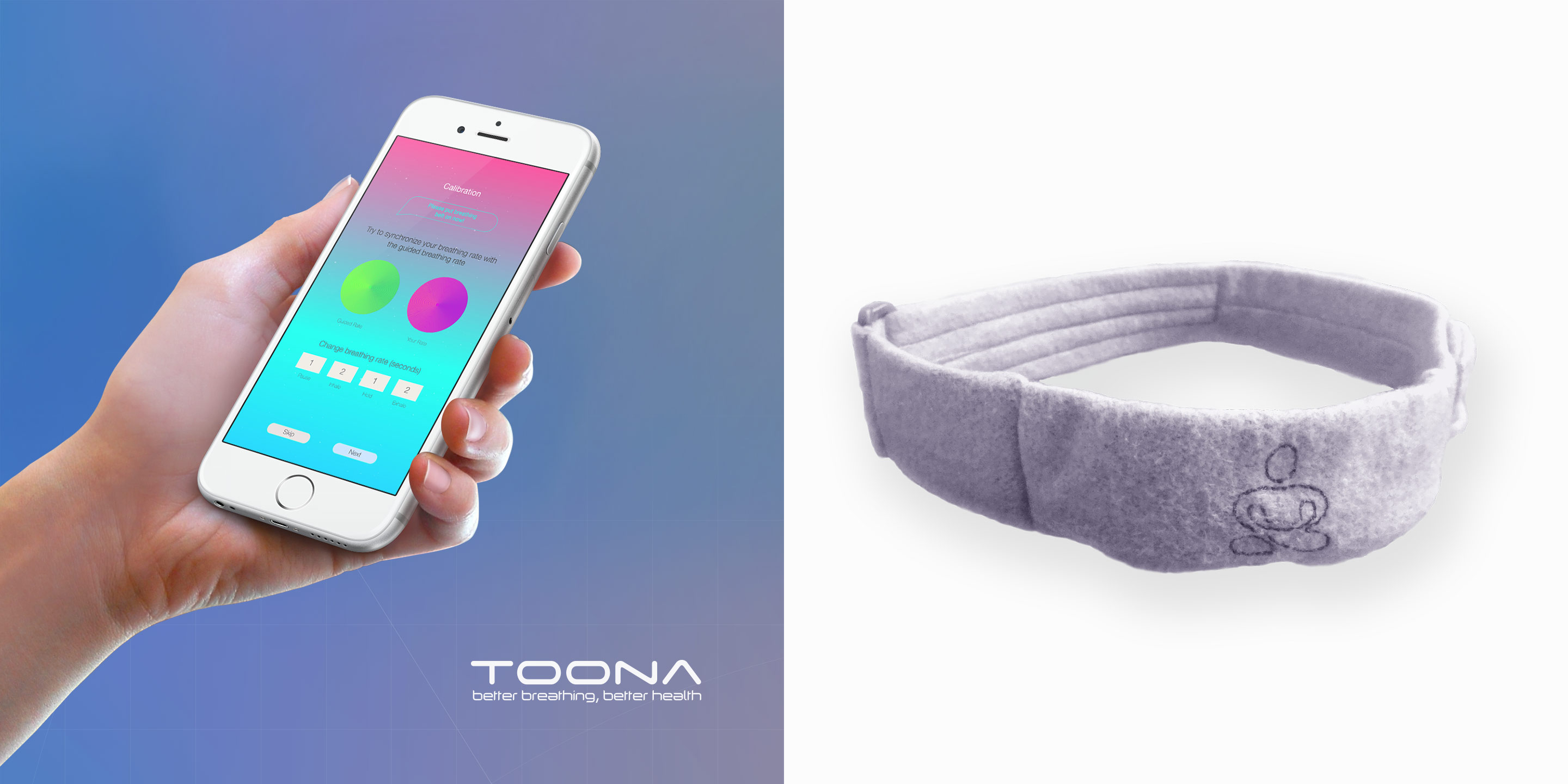 The app and the breathing sensor band